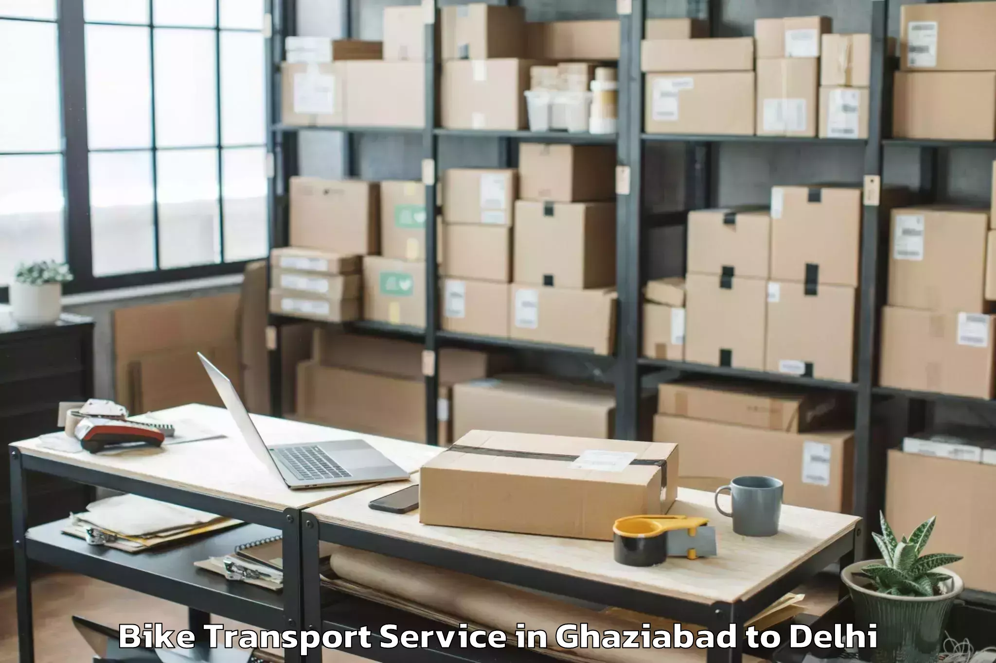 Reliable Ghaziabad to Model Town Bike Transport